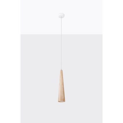 Suspension sur câble SULA 1xGU10/10W/230V Ø 8 cm beige