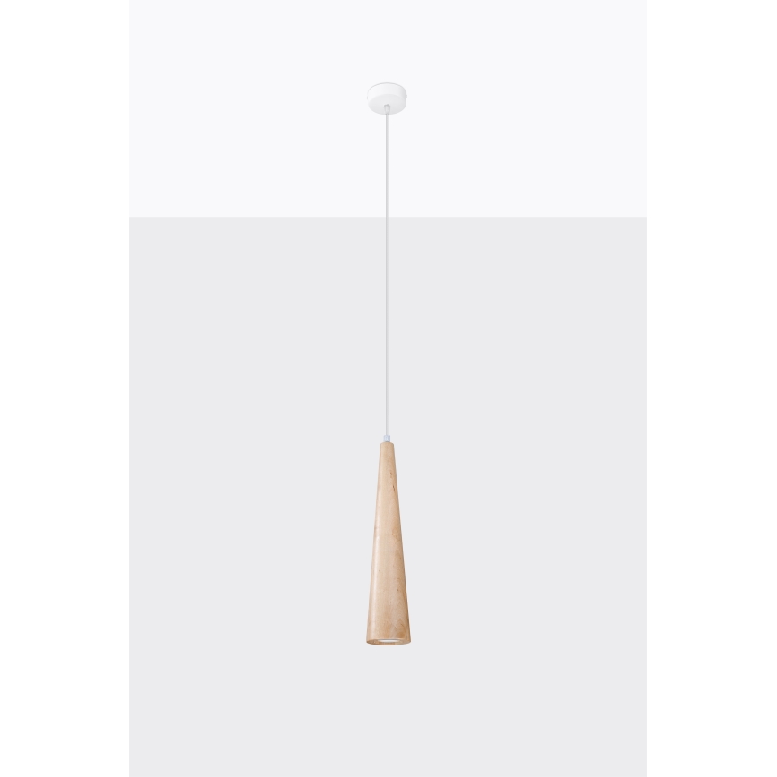 Suspension sur câble SULA 1xGU10/10W/230V Ø 8 cm beige
