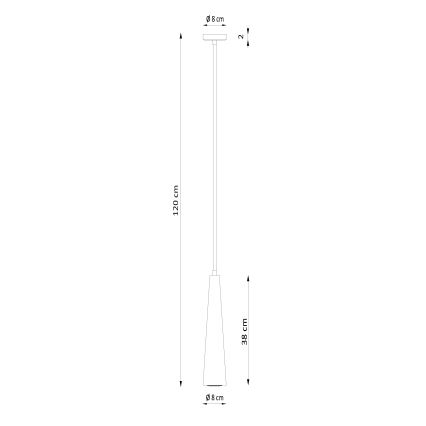 Suspension sur câble SULA 1xGU10/10W/230V Ø 8 cm beige