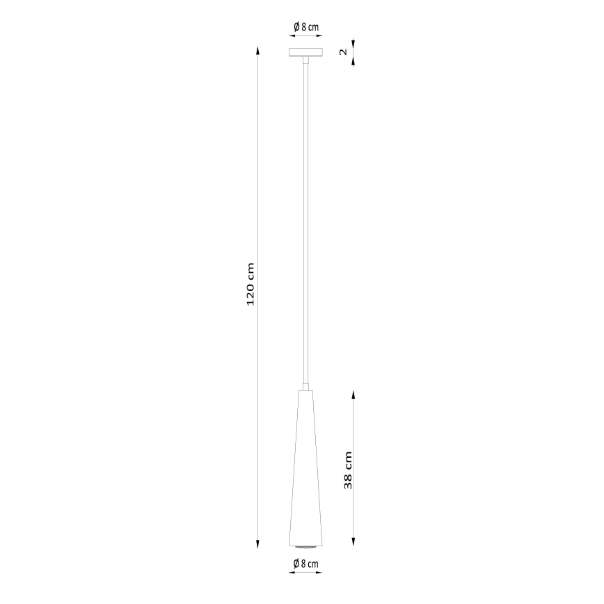 Suspension sur câble SULA 1xGU10/10W/230V Ø 8 cm beige