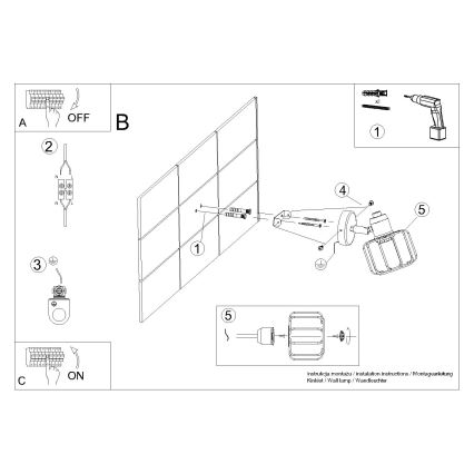 Spot mural BELUCI 1xE14/40W/230V blanc