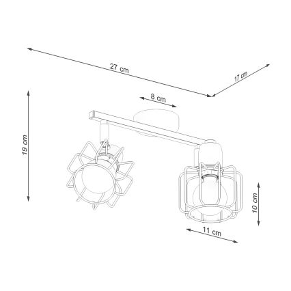 Spot BELUCI 2xE14/40W/230V blanc