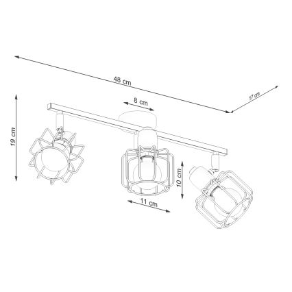 Spot BELUCI 3xE14/40W/230V blanc