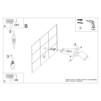 Spot mural LEMMI 1xGU10/40W/230V blanc