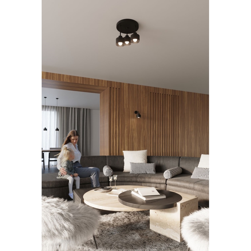 Applique murale SAVAR 1xE27/60W/230V noir