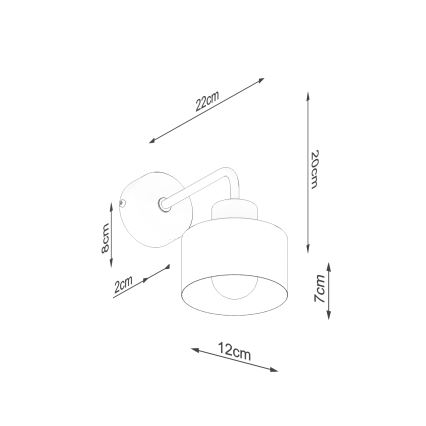 Applique murale SAVAR 1xE27/60W/230V noir