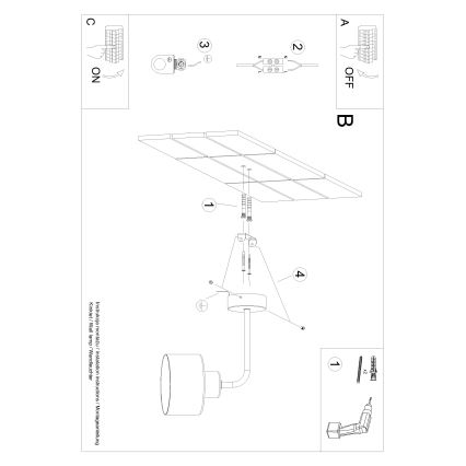 Applique murale SAVAR 1xE27/60W/230V noir