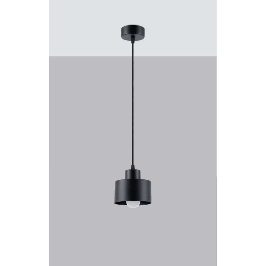 Suspension filaire SAVAR 1xE27/60W/230V noir