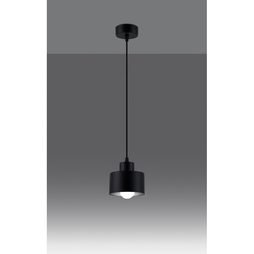 Suspension filaire SAVAR 1xE27/60W/230V noir