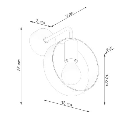 Applique murale TITRAN 1xE27/60W/230V blanc