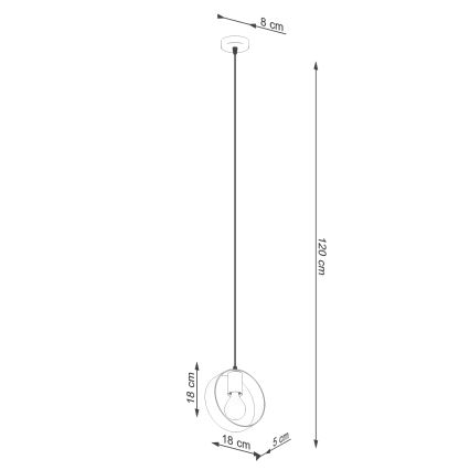 Suspension filaire TITRAN 1xE27/60W/230V blanc