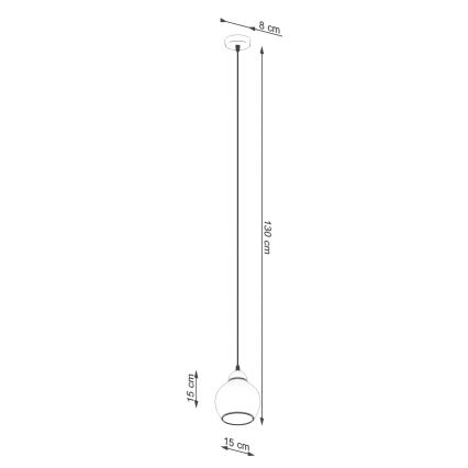 Suspension filaire ALINO 1xE27/60W/230V noir