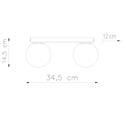 Plafonnier YOLI 2xG9/12W/230V blanc