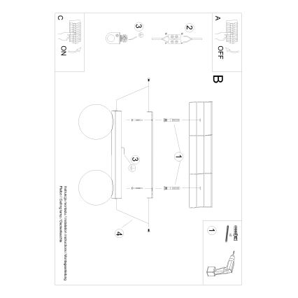 Plafonnier YOLI 2xG9/12W/230V blanc