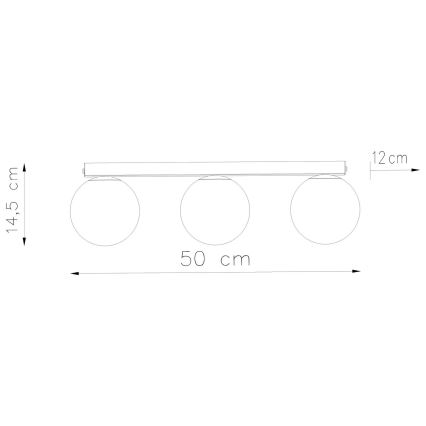 Sollux SL.1148 - Plafonnier YOLI 3xG9/12W/230V blanc