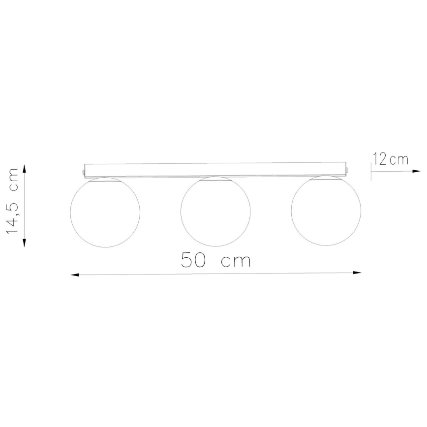 Sollux SL.1148 - Plafonnier YOLI 3xG9/12W/230V blanc