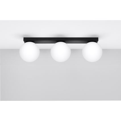 Plafonnier YOLI 3xG9/12W/230V noir