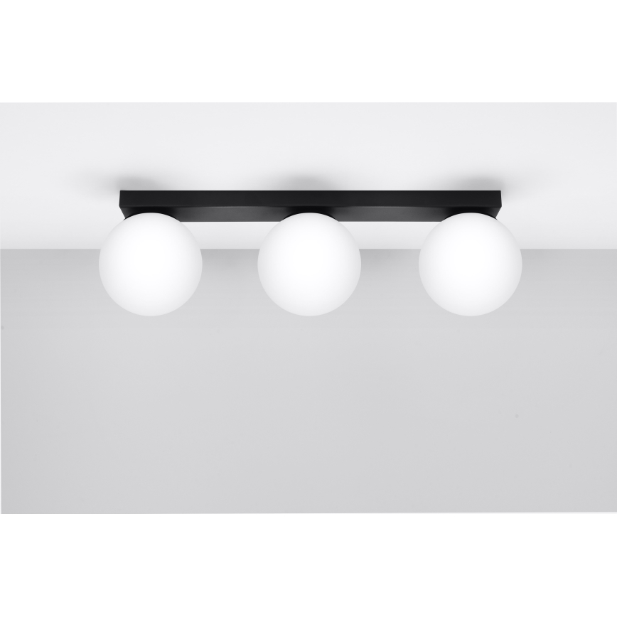 Plafonnier YOLI 3xG9/12W/230V noir