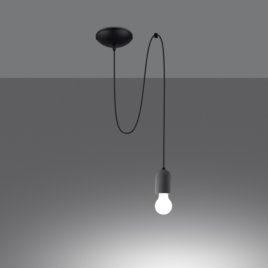 Suspension filaire NESO 1xE27/15W/230V araignée béton