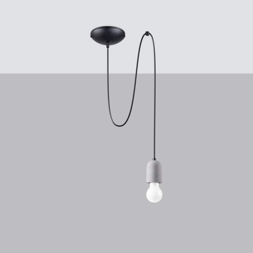Suspension filaire NESO 1xE27/15W/230V araignée béton