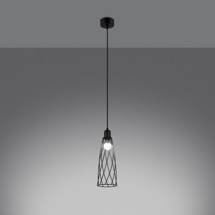 Suspension filaire SUBA 1xE27/15W/230V noir