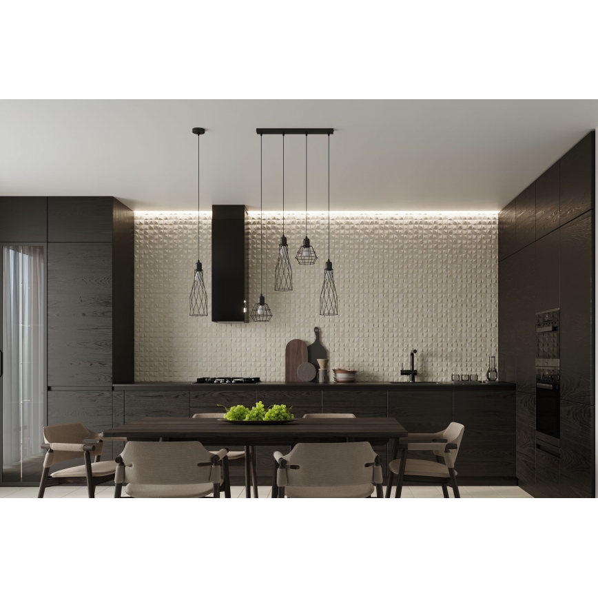 Suspension filaire SUBA 1xE27/15W/230V noir