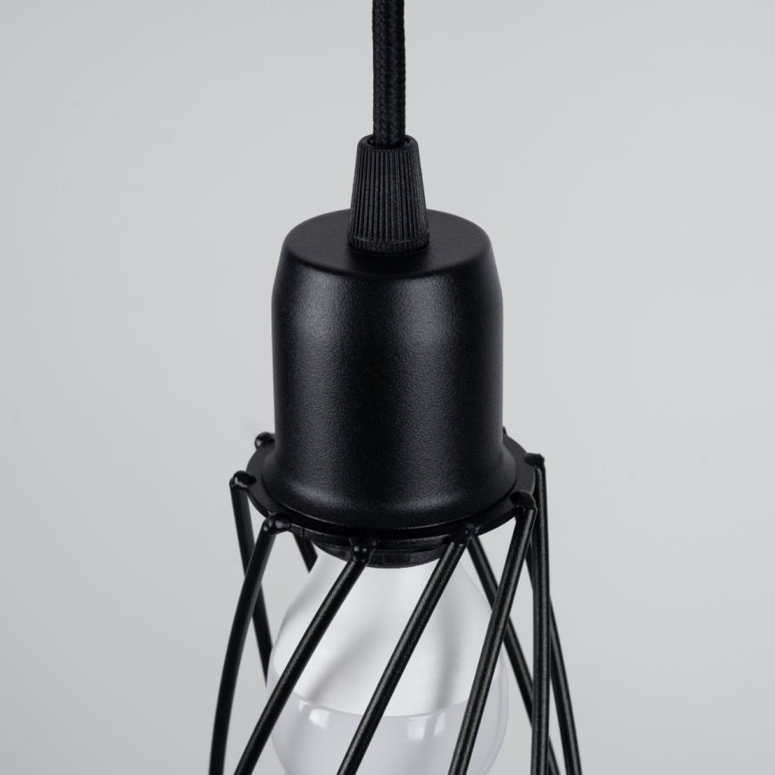 Suspension filaire SUBA 1xE27/15W/230V noir