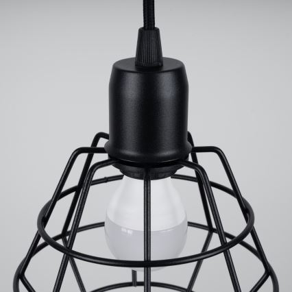 Suspension filaire SUBA 3xE27/15W/230V noir