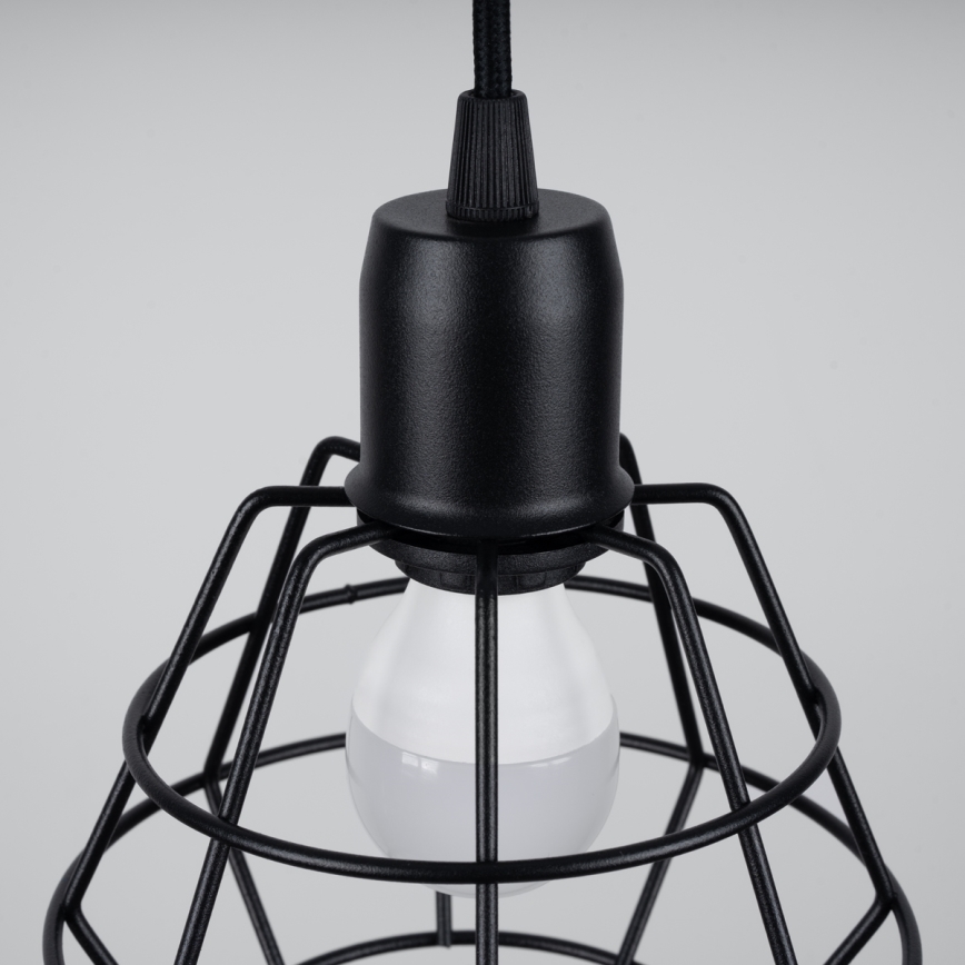 Suspension filaire SUBA 3xE27/15W/230V noir