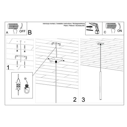 Suspension filaire PASTELO 1xG9/8W/230V doré