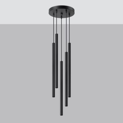 Suspension filaire PASTELO 5xG9/8W/230V noir