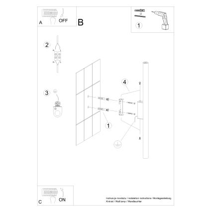 Applique murale PASTELO 2xG9/8W/230V noir