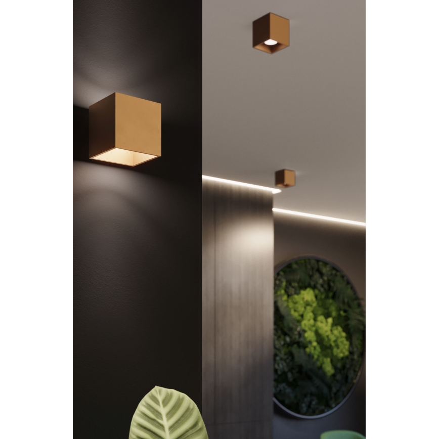 Spot mural QUAD 1xG9/8W/230V doré