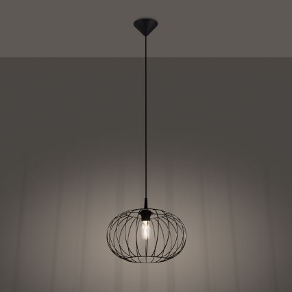Suspension filaire TSUNO 1xE27/15W/230V noir