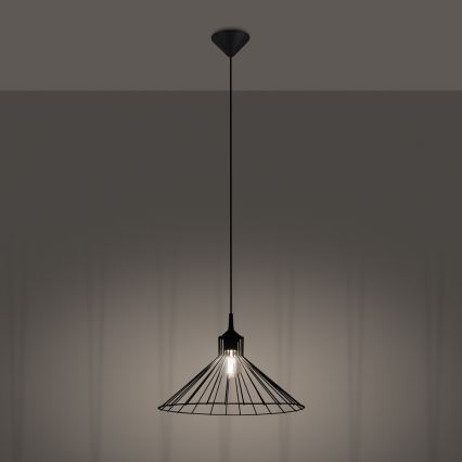 Suspension filaire EDA 1xE27/15W/230V noir
