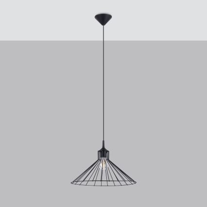 Suspension filaire EDA 1xE27/15W/230V noir