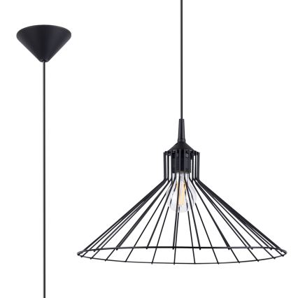 Suspension filaire EDA 1xE27/15W/230V noir