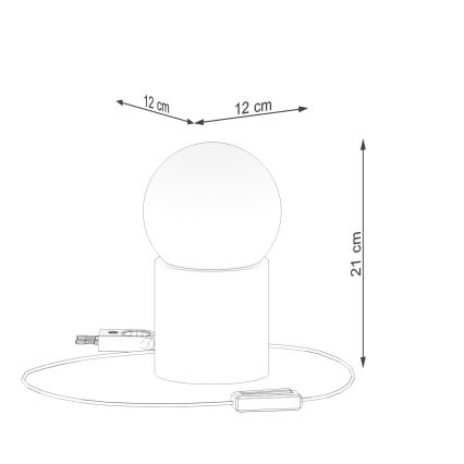 Lampe de table BOOMO 1xG9/8W/230V hêtre