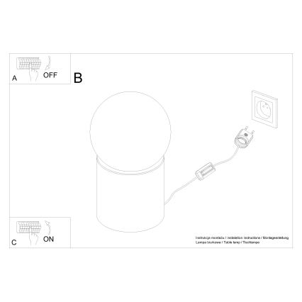 Lampe de table BOOMO 1xG9/8W/230V hêtre