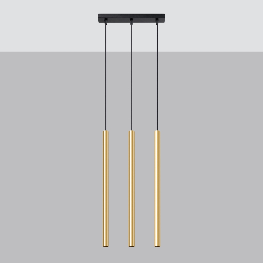Suspension filaire PASTELO 3xG9/8W/230V doré