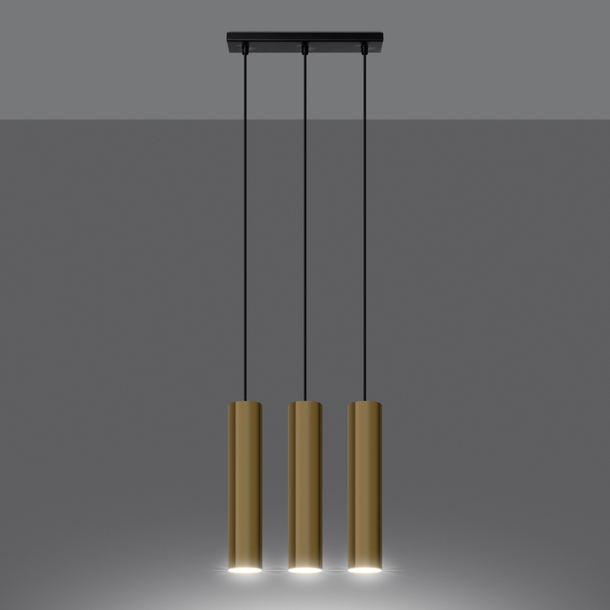 Suspension filaire LAGOS 3xGU10/10W/230V doré