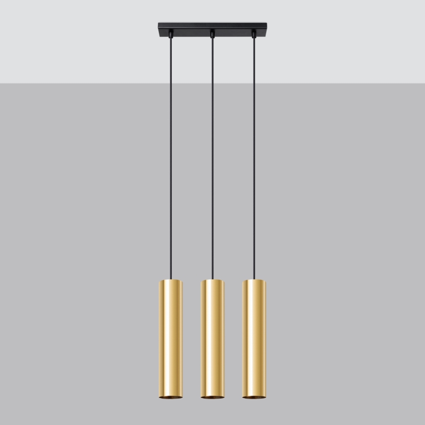 Suspension filaire LAGOS 3xGU10/10W/230V doré