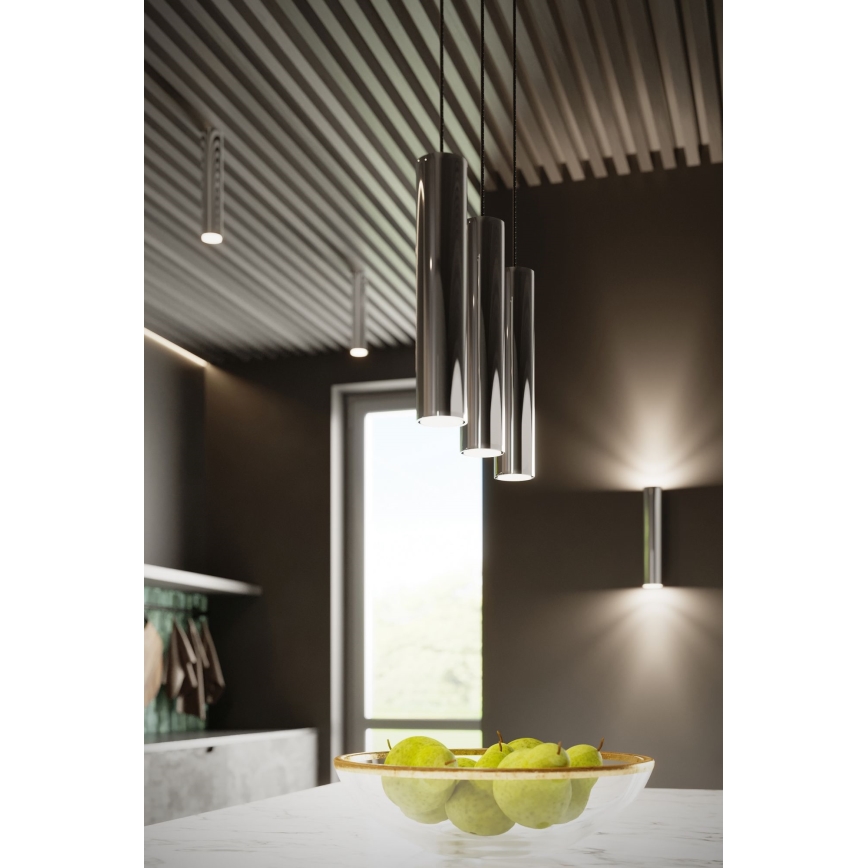 Suspension filaire LAGOS 1xGU10/10W/230V chrome brillant