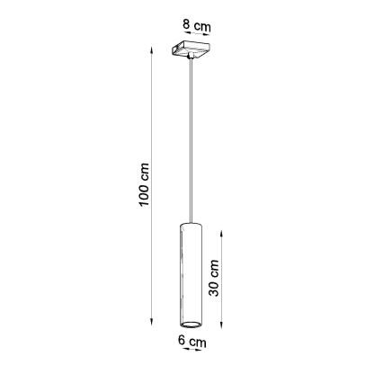 Suspension filaire LAGOS 1xGU10/10W/230V chrome brillant