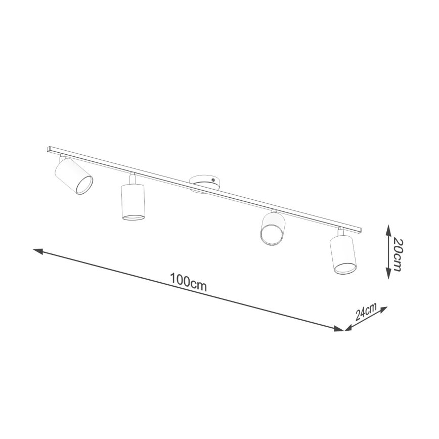 Spot LEMMI 4xGU10/10W/230V blanc