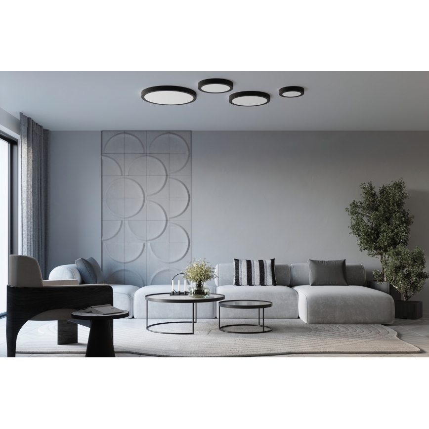 Plafonnier LED ONYX LED/48W/230V Ø 60 cm noir