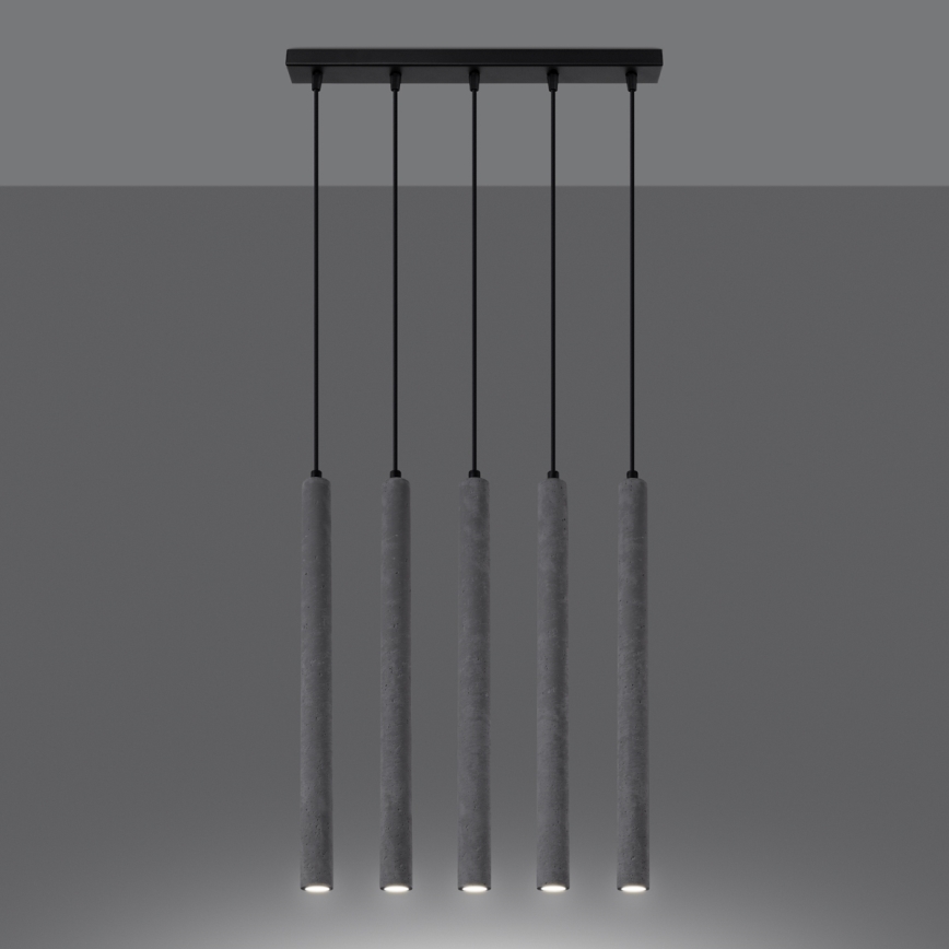 Suspension filaire PASTELO 5xG9/8W/230V béton
