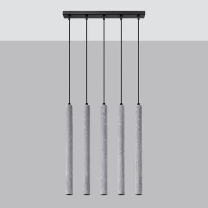 Suspension filaire PASTELO 5xG9/8W/230V béton