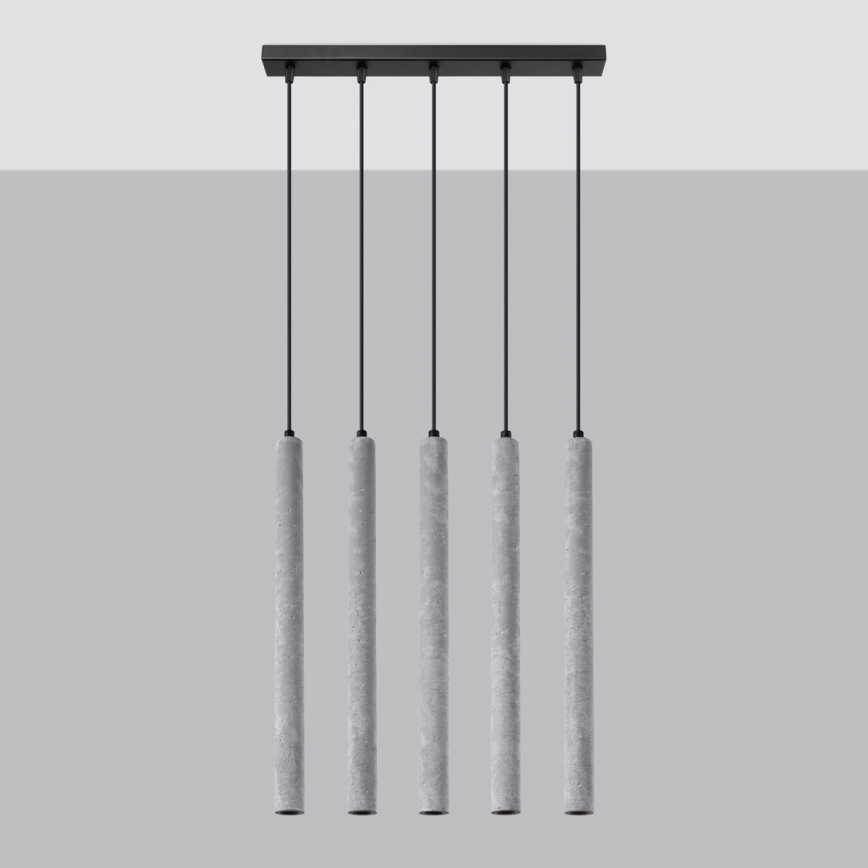 Suspension filaire PASTELO 5xG9/8W/230V béton