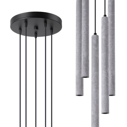 Suspension filaire PASTELO 5xG9/8W/230V béton